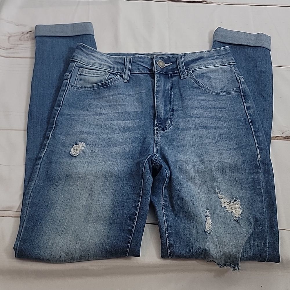 WOMENS Nature Denim Jeans Size 3 Or 25 In The Estillo Fit High Waisted Rolled